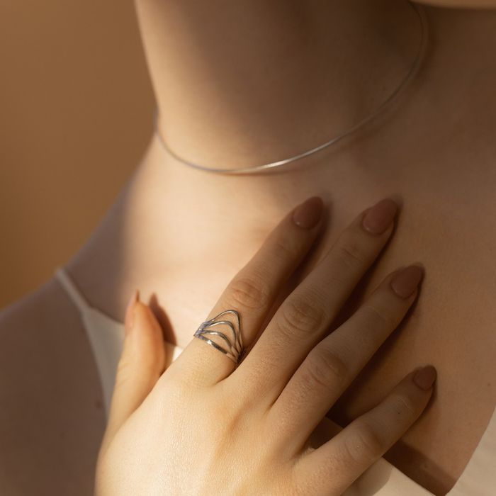 Чокер колье "Струна" срібло