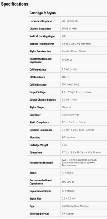 Картридж Audio-Technica VM95E