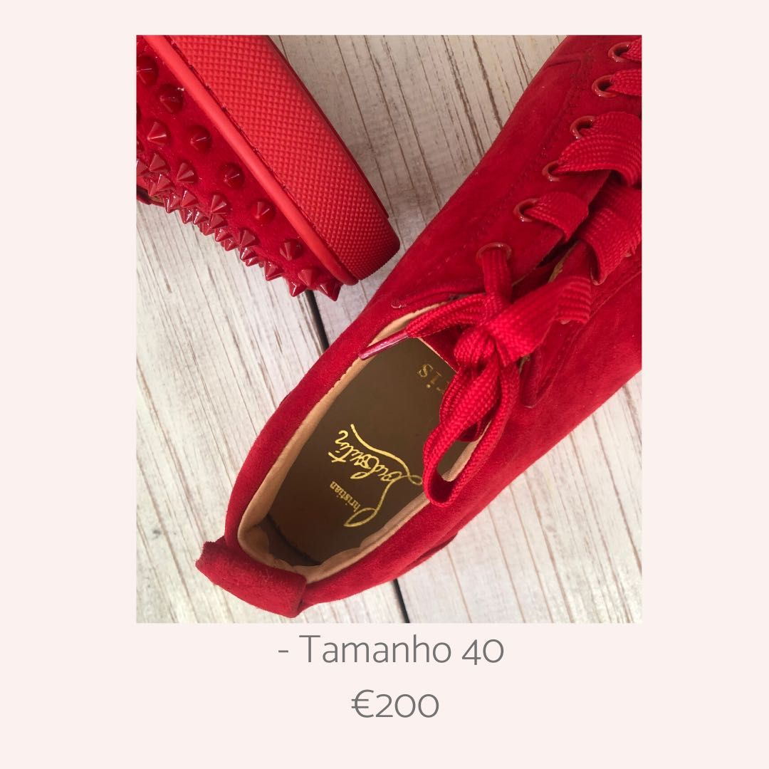 Louboutin Louis Junior Suede Vermelho