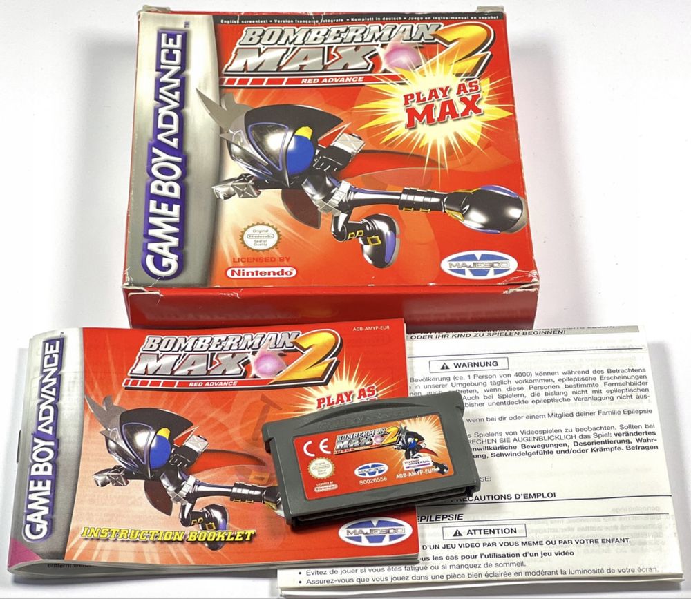 Bomberman Bomber Man Max 2 Red Nintendo Game Boy Advance