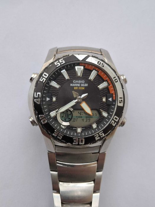 Часы Casio marine gear. WR 100М.