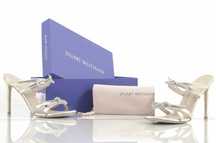 STUART WEITZMAN SW BOW Nowe Sandały Skórzane Na Obcasie  40