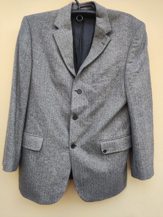 Elegancka piękna marynarka wełniana w jodełkę Puree Cashmere