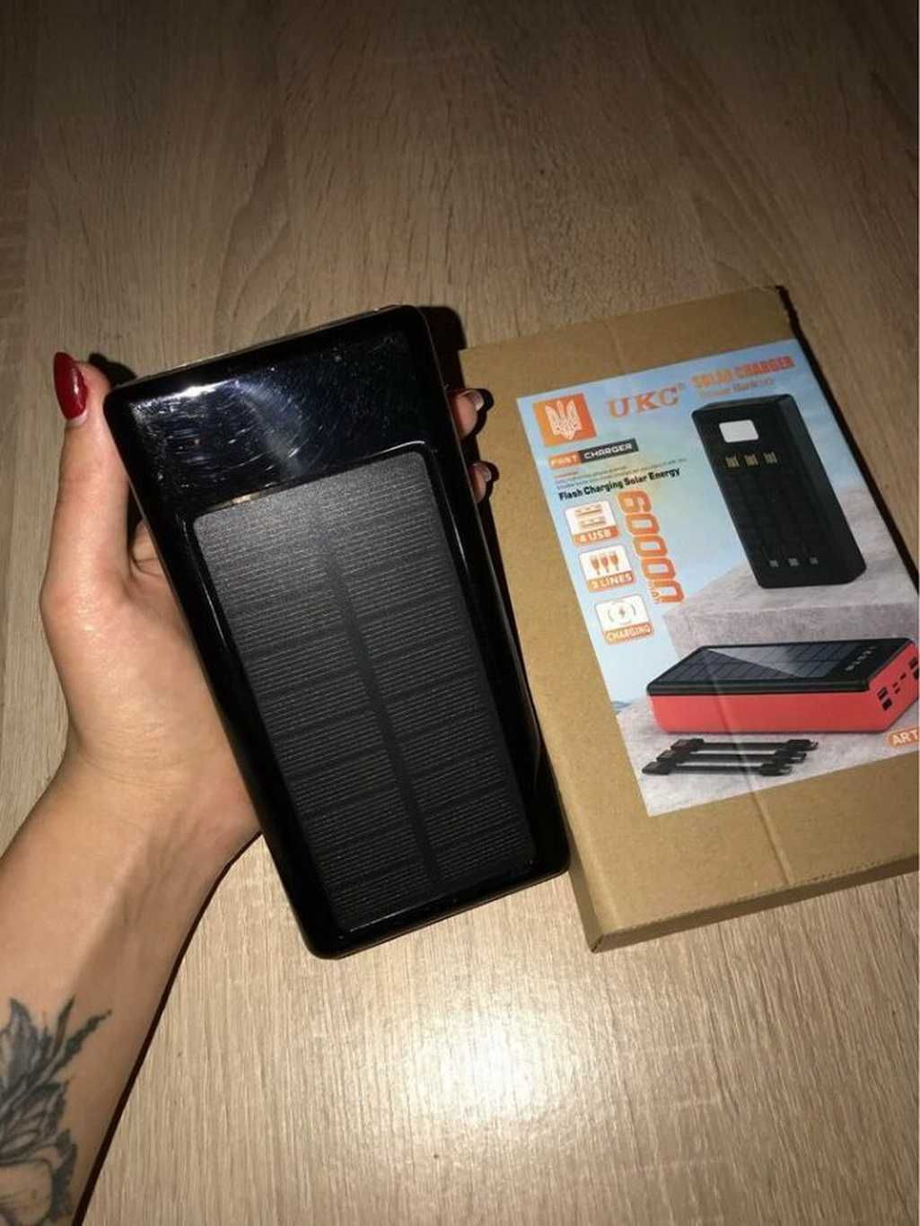 Портативный мощный павербанк Power Bank 60000 mAh павербанк солнечный