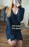 Sukienka sweter 20% kaszmir , 70% bawełna, z długim rękawem, M 38