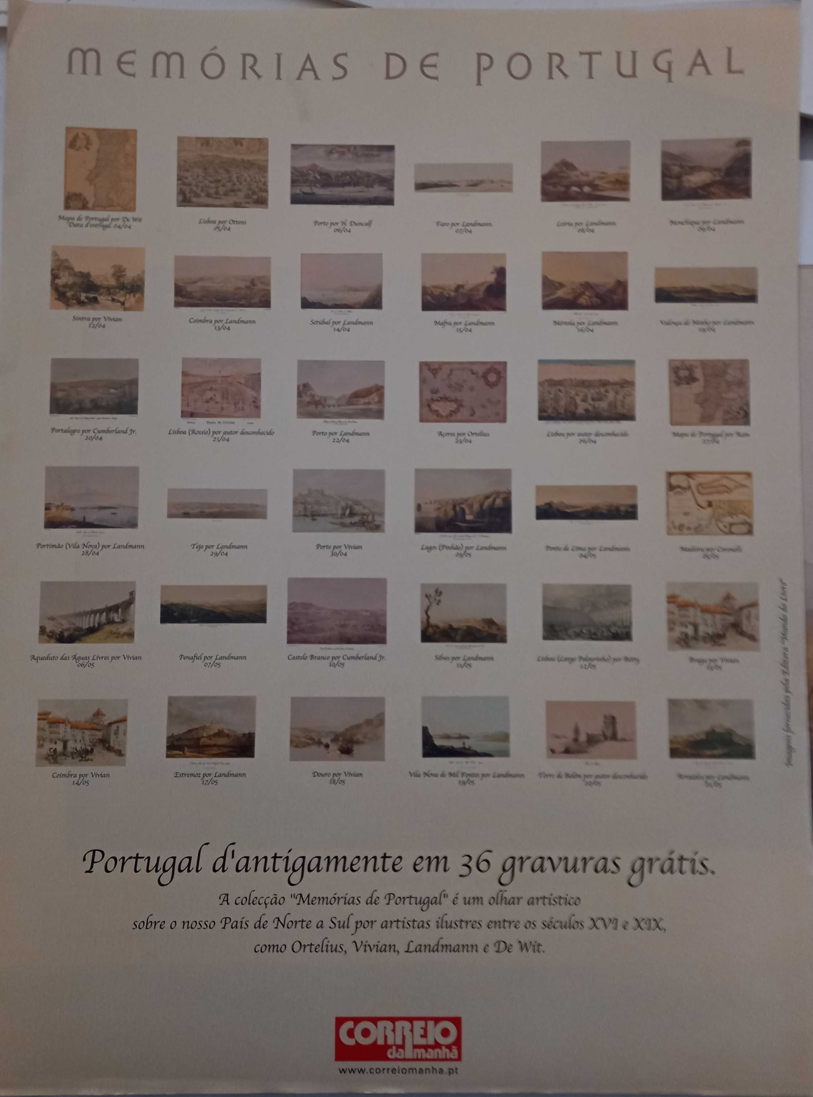 Memórias de Portugal - Portugal antigamente em 36 gravuras impecáveis