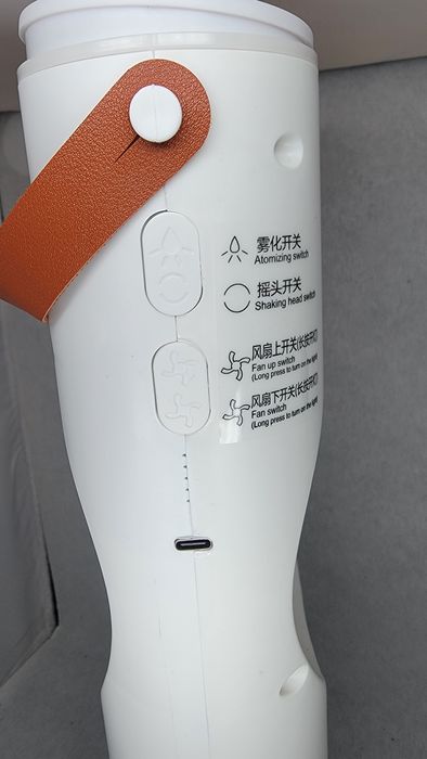 Уценка Вентилятор подвійний  великий з водяним охолодженям Білий