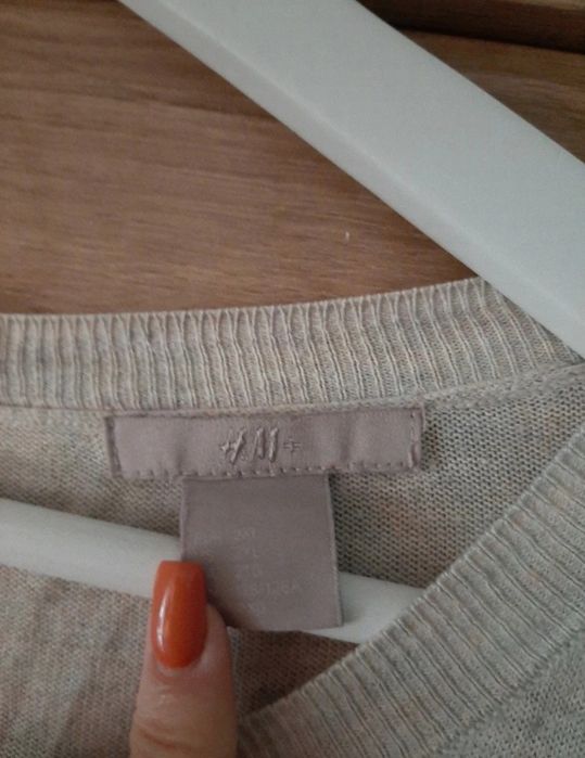 Beżowa długa sukienka H&M