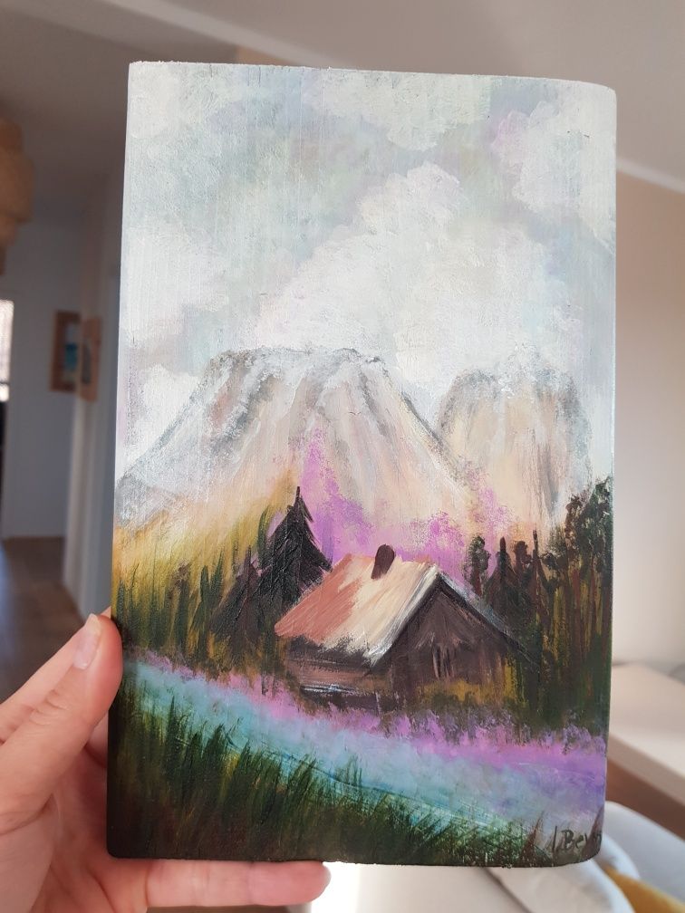 Obraz akryl na desce Domek w Tatrach, Tatry obraz