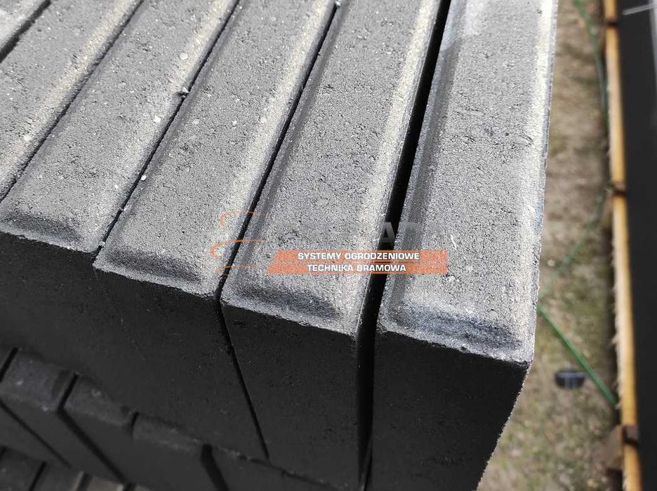 GRAFITOWA PODMURÓWKA płyty betonowe antracyt Z WIBROPRASY | Bydgoszcz