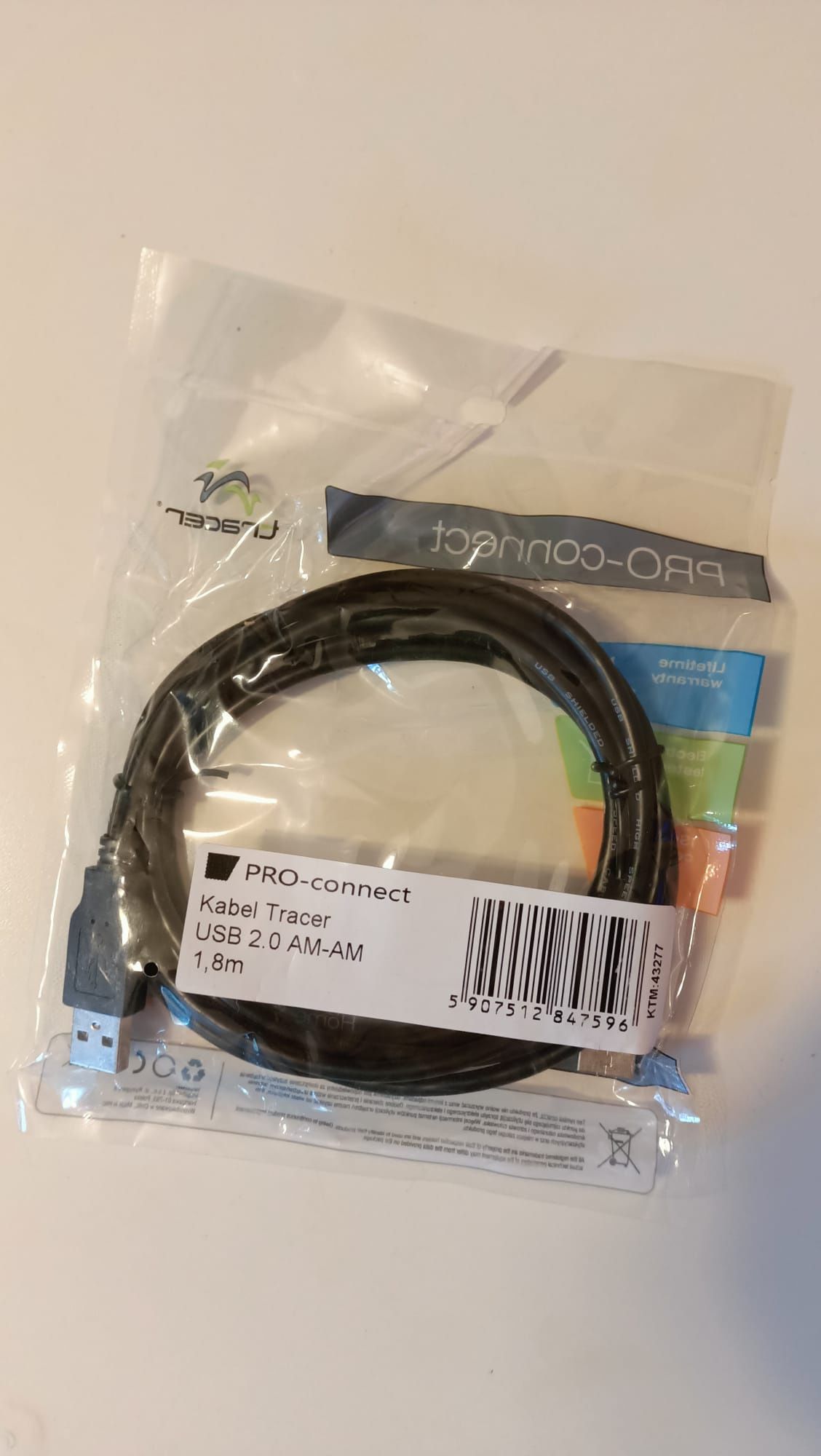 Kabel USB USB, długość 1.8 m