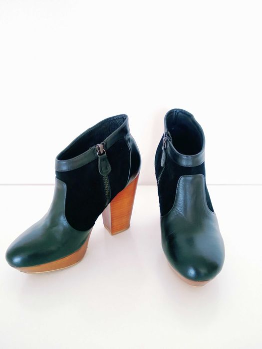 Botins pretos Adolfo Dominguez - T38 (pele)