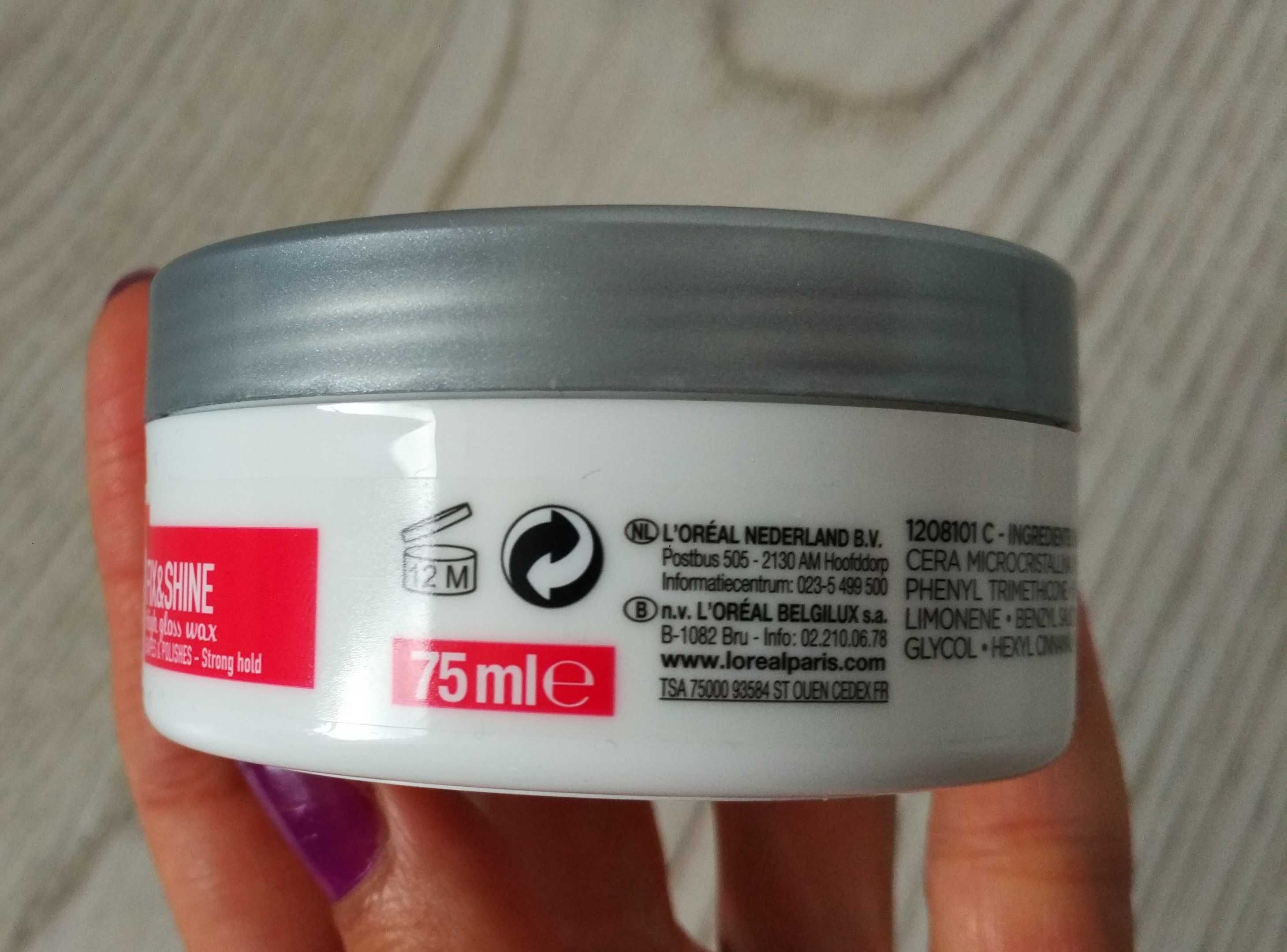 Nowy wosk stylizujacy loreal Fix&Shane strong hold studio line 75ml