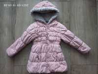 Теплое пальто- куртка George на 4-5 лет, 104-110 см. розовое + капюшон