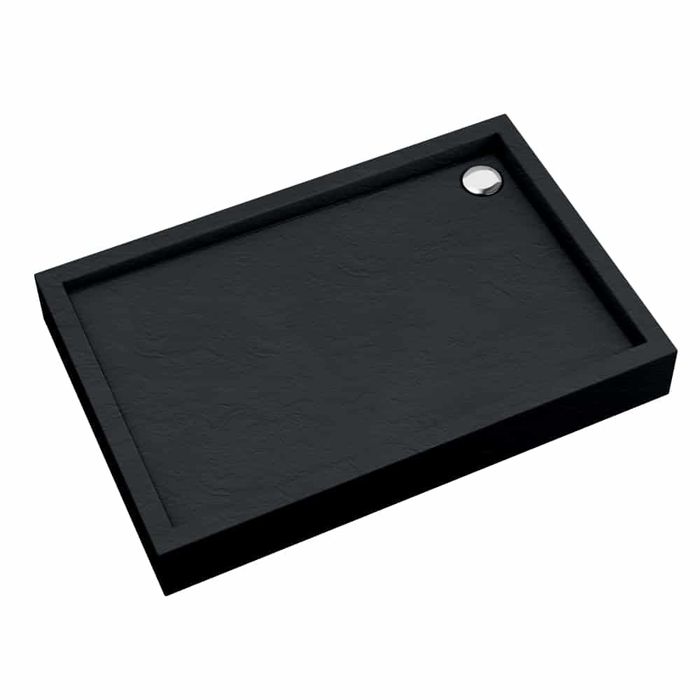 SCHEDPOL Medium Black Stone brodzik prostokątny 80x100 cm 3.4736/C/ST