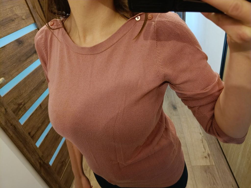 Sweter Next różowy 38 rękaw 3/4
