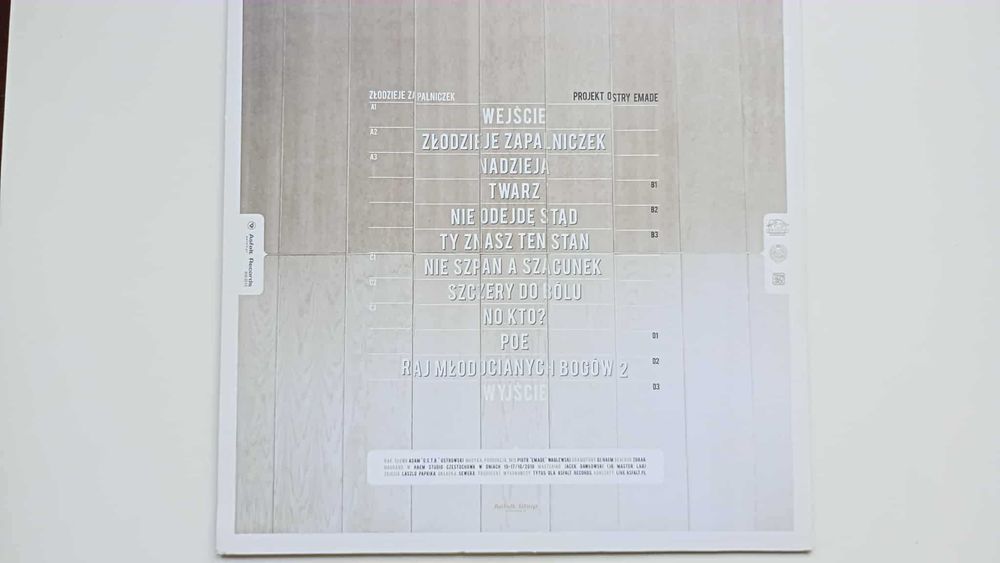 POE Projekt O.S.T.R. Emade- Złodzieje zapalniczek 2LP Winyl