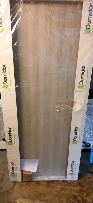 Drzwi wewnątrzklatkowe 80 prawe dąb szary kompletne nowe