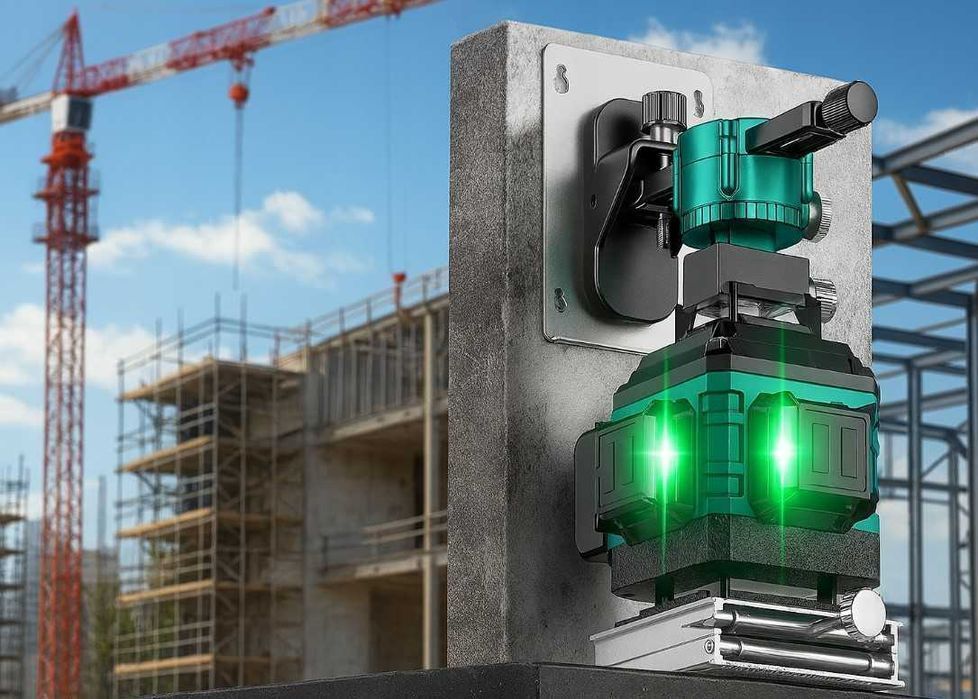 Nowa POZIOMICA LASEROWA 4D 16 LINII Laser Krzyżowy 360 Statyw Walizka