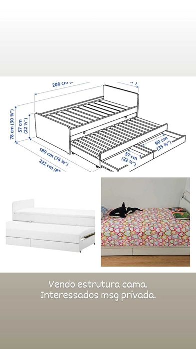 Vendo cama impecável