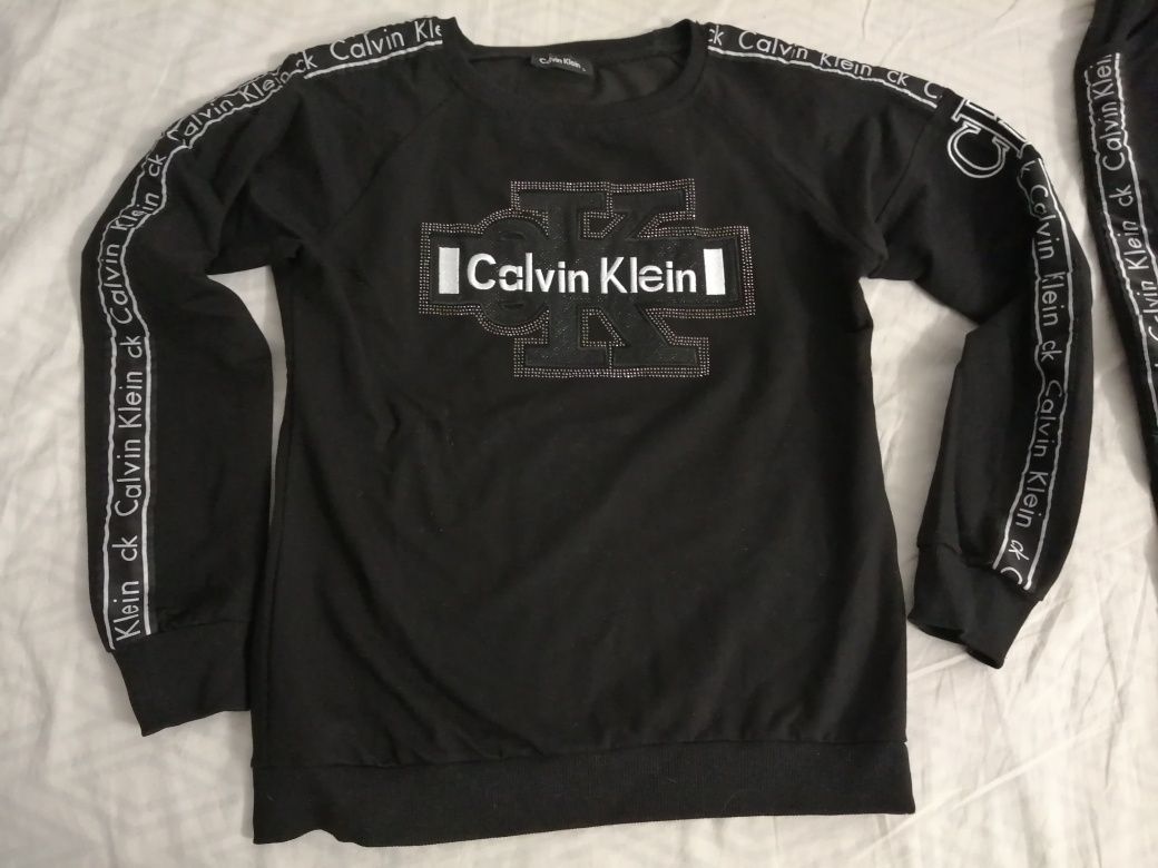 NOWY dres Calvin Klein dresy CK bluza spodnie dresowe czarne L 40