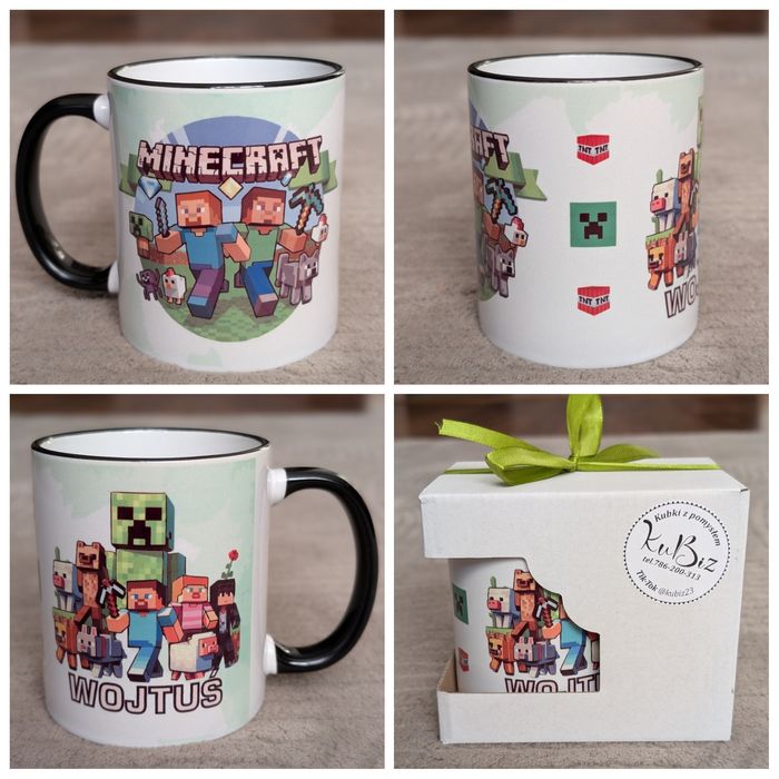 Kubek MINECRAFT z imieniem, dedykacją