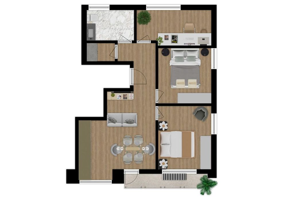 T2 + 1 totalmente renovado em Cortegaça