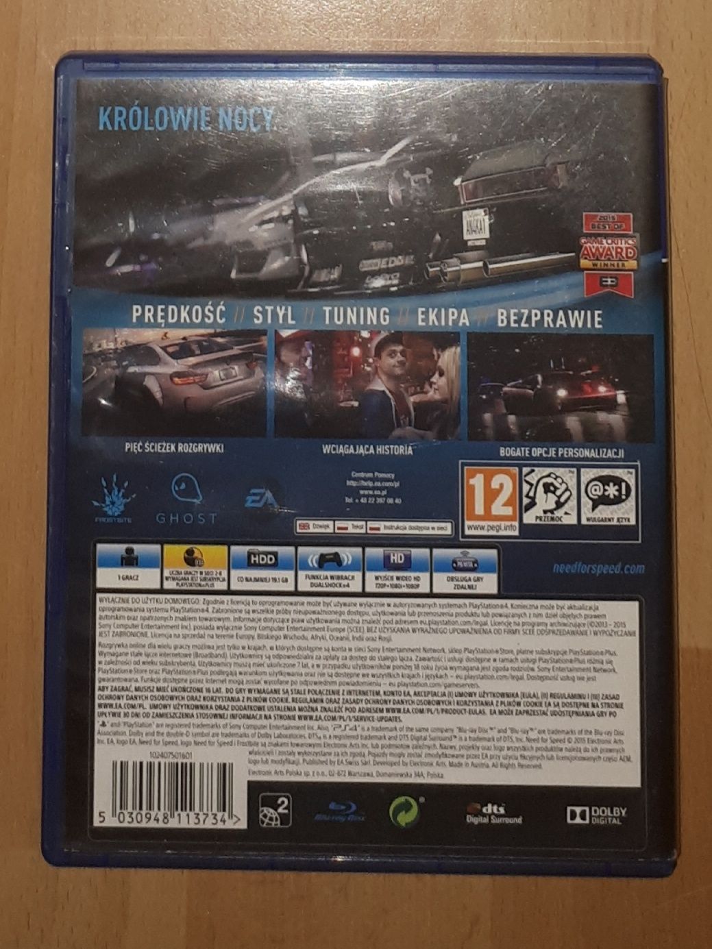 Super gra Need for speed po Polsku na konsolę PlayStation 4 (PS4)