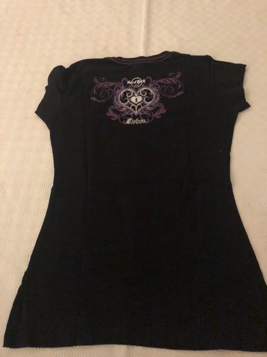 HARD ROCK t-shirt senhora, preta, tamanho XS