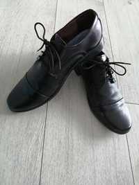 Eleganckie buty wizytowe czarne dla chłopca 36 komunia
