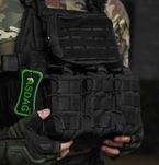 Розвантаження тактичне плитоноска з 6 підсумками чорна Asdag