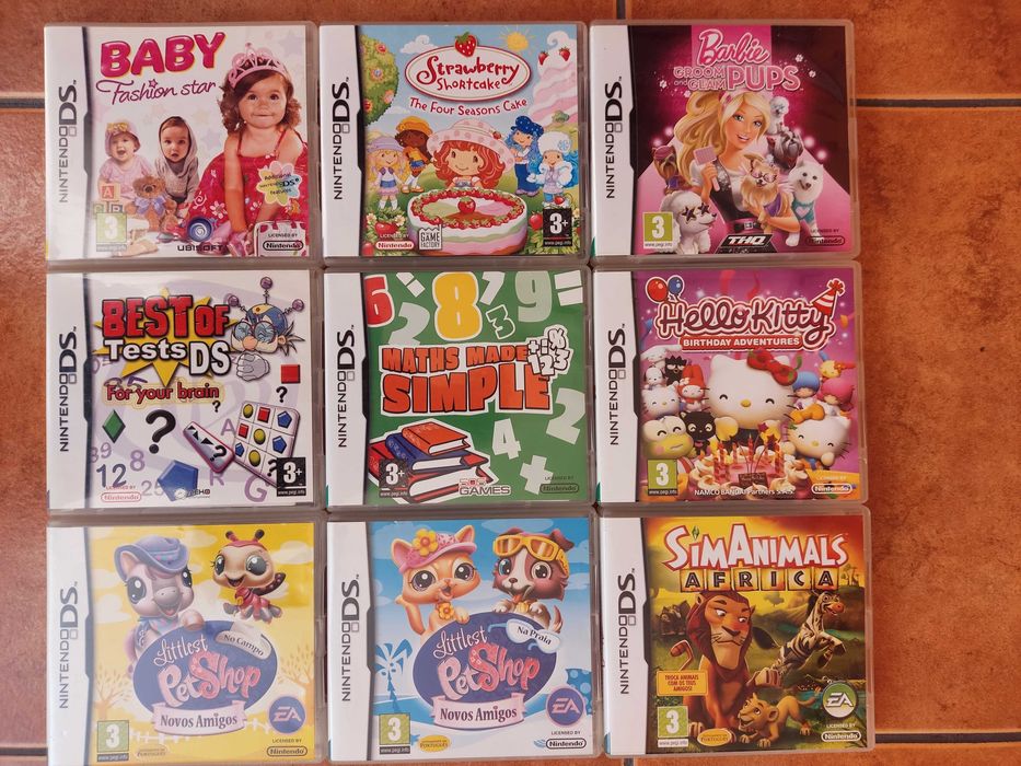 NINTENDO DS XL c/ acessórios e 9 jogos