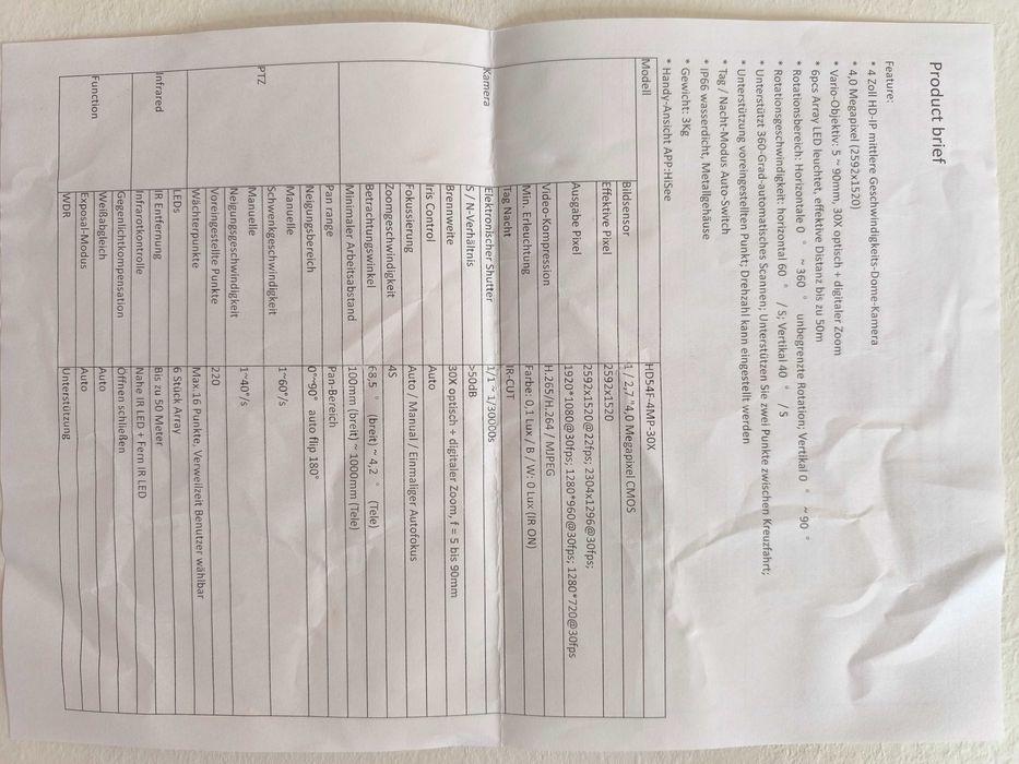 Kamera IP 4K 30x zoom optyczny