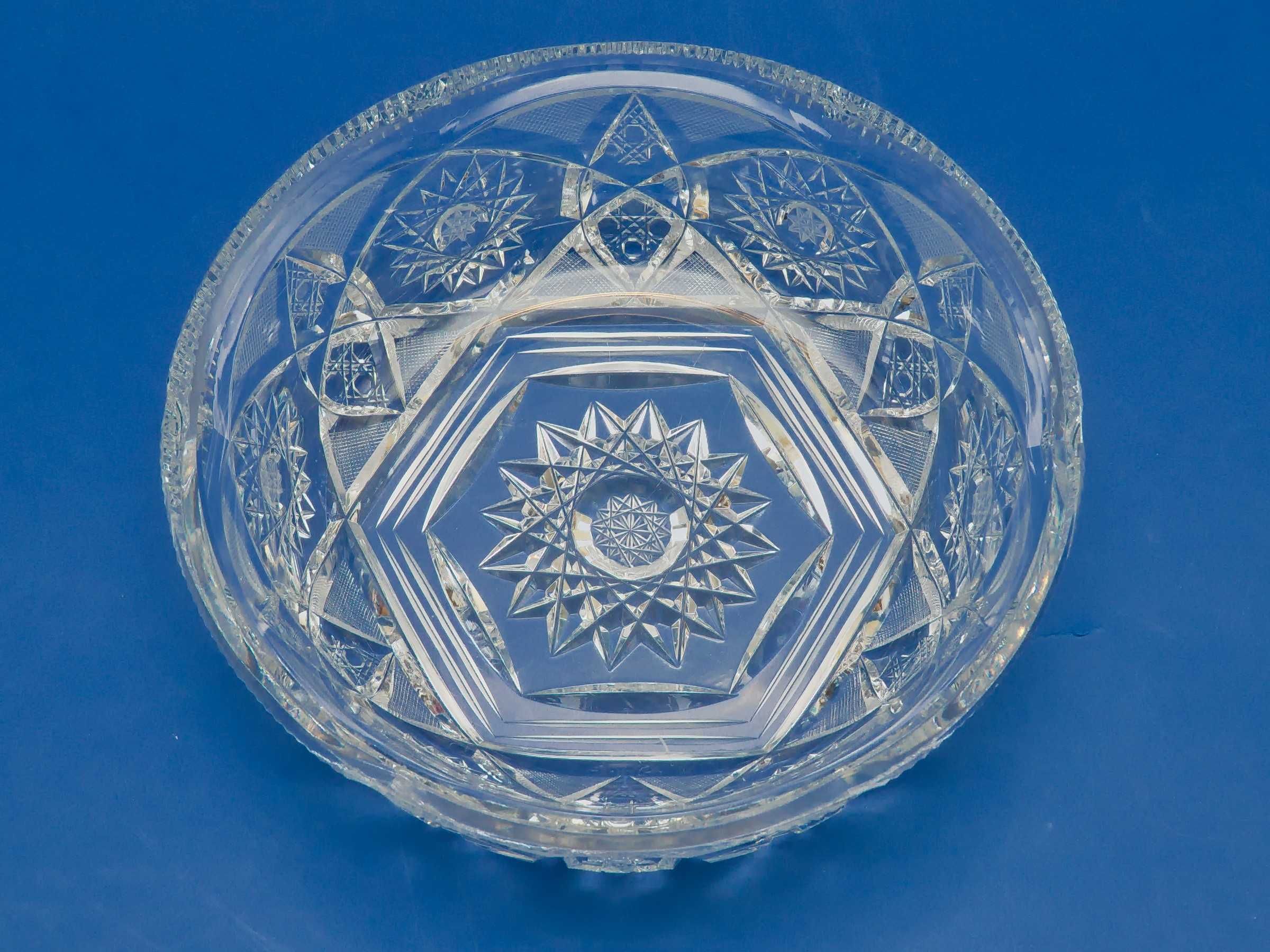 Piękna duża Kryształowa misa - salaterka - 20 cm - szlifowany kryształ