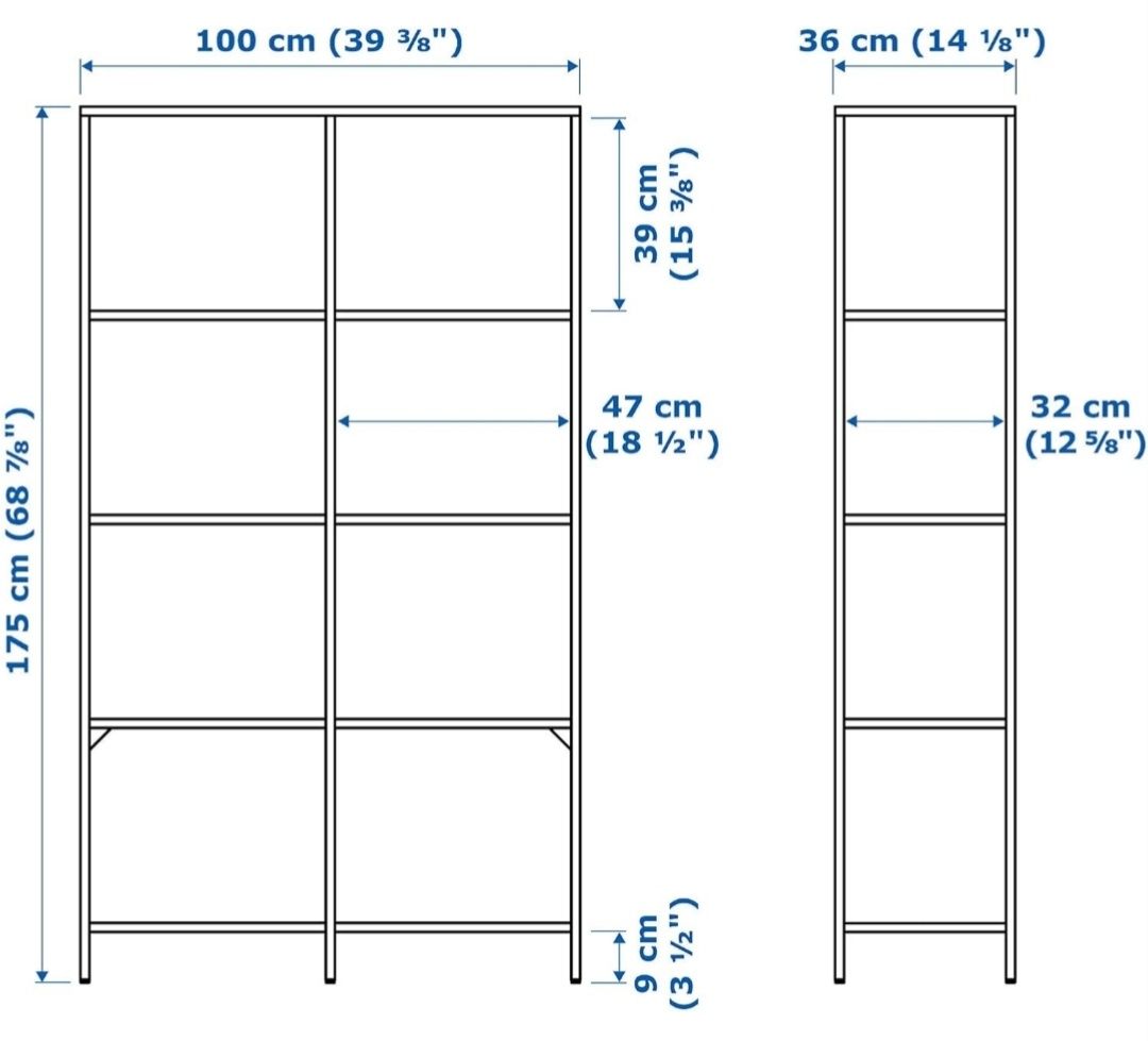 Stylowy regał IKEA VITTSJÖ biały 100x175 cm – idealny do salonu lub bi