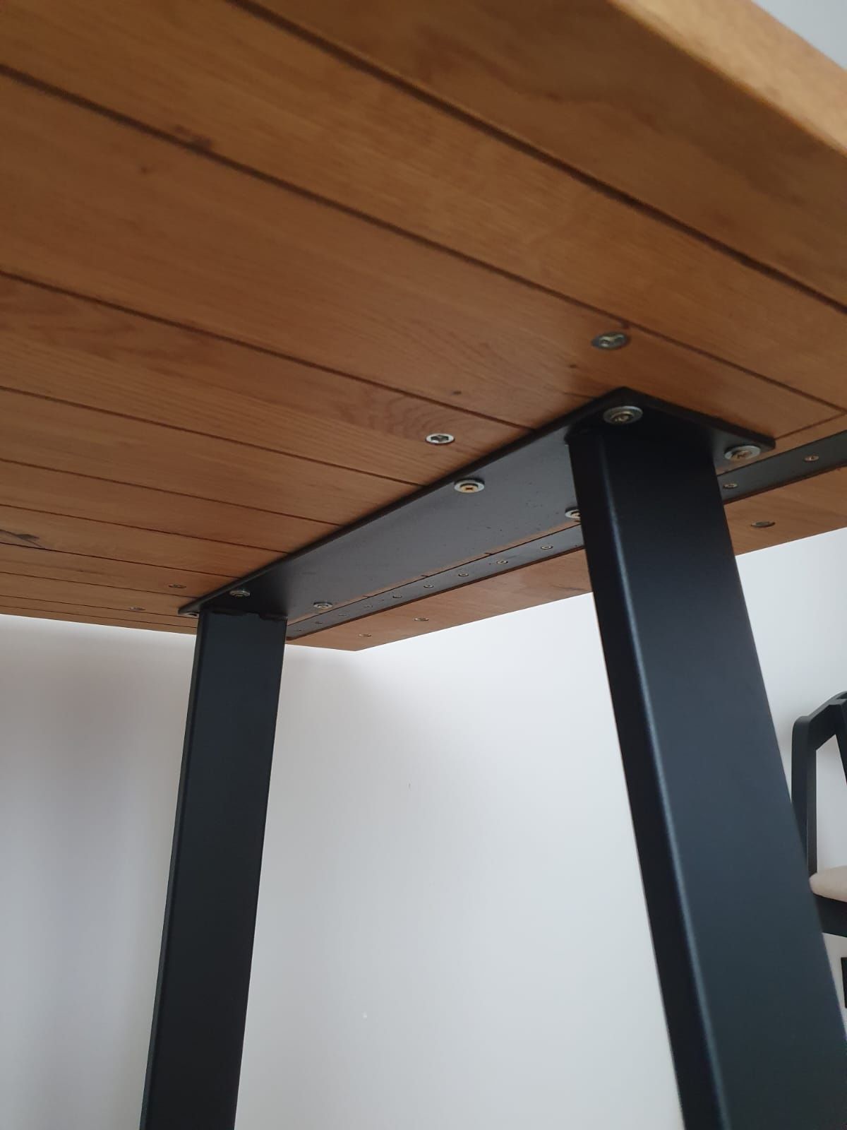Woodica - Stół dębowy na metalowych nogach - lite drewno