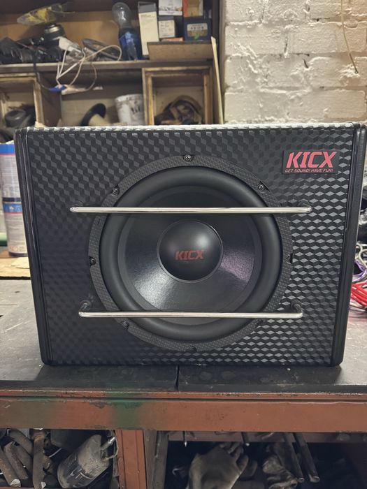 Продам активний сабвуфер Kicx+комплект проводів+2Din Аndroid магнітола