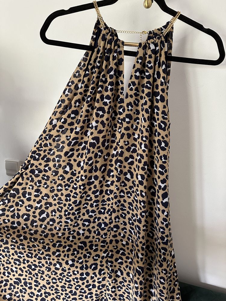 Michael Kors sukienka w panterkę łańcuchy r XS