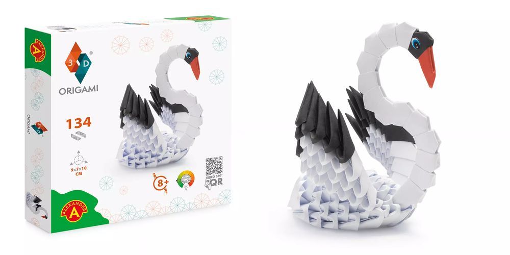 Origami 3D. Łabędź (134 elementy). Alexander