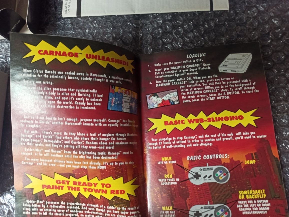 Snes Pal Spider-Man Maximum Carnage bardzo dobry stan. W pełni sprawna