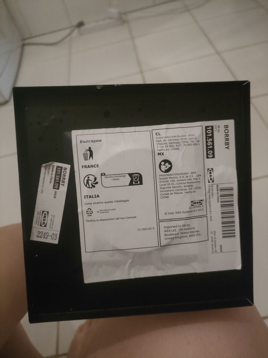 Lampion na świece Ikea czarny