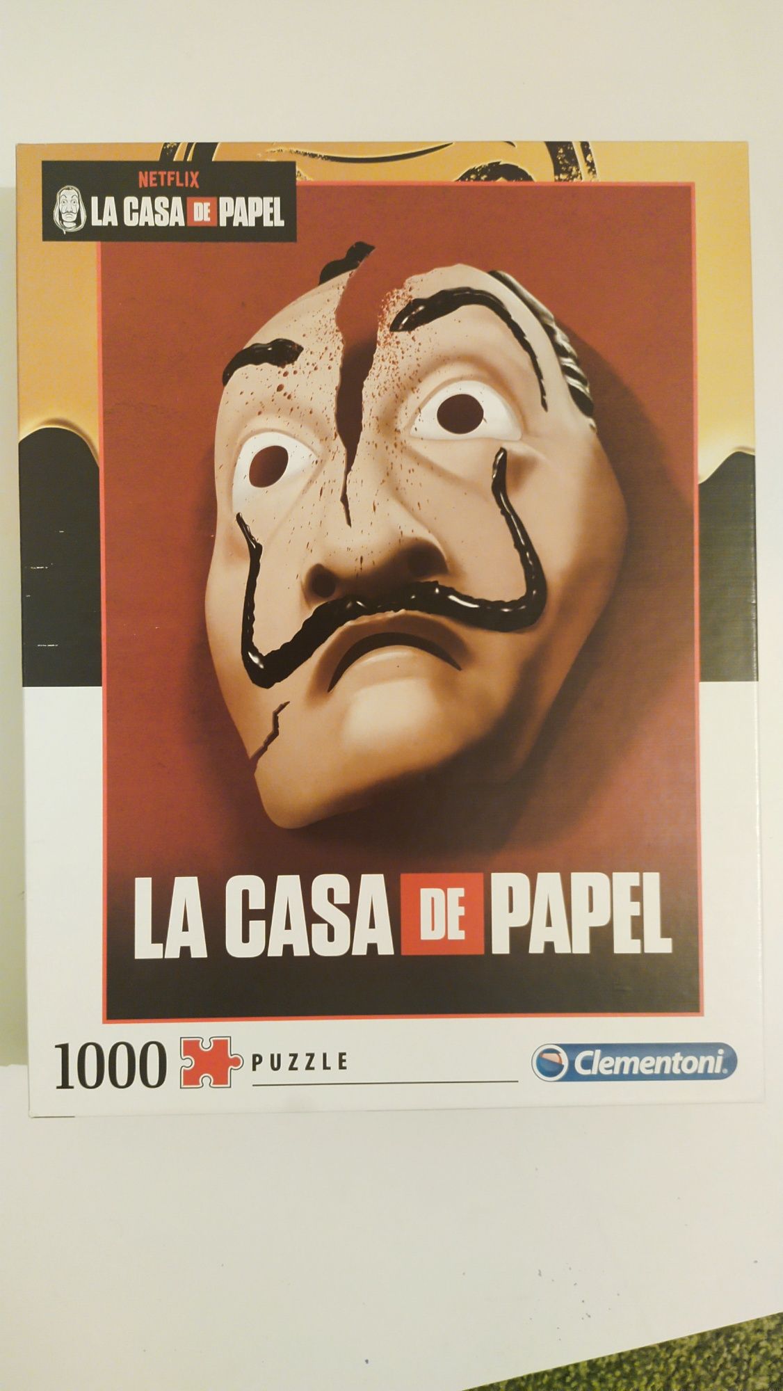 Puzzle 1000 dom z papieru, La casa de lapel,maska,Clementoni