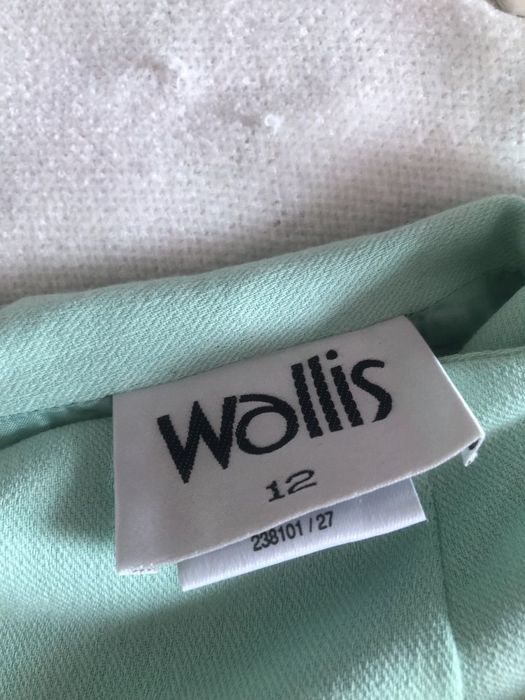 Miętowa długa prosta spódnica Wallis