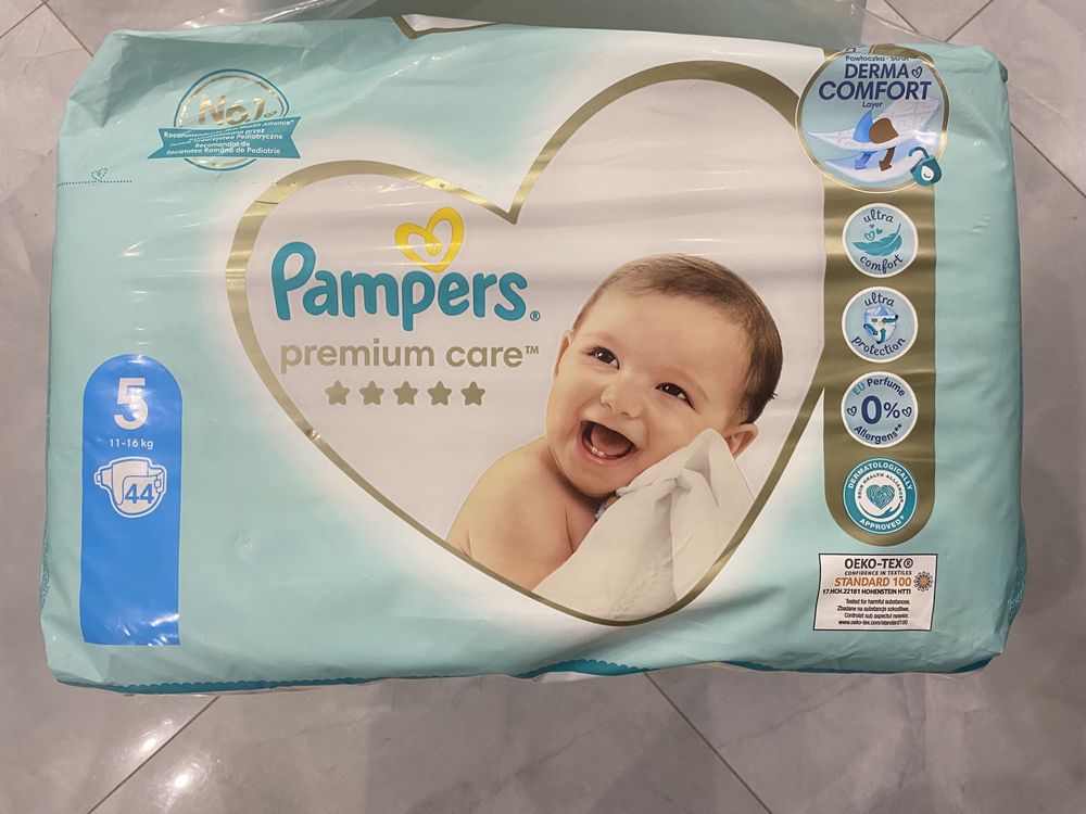 Подгузники Pampers Premium Care.  Размер 5(11-16кг) - 44шт/уп