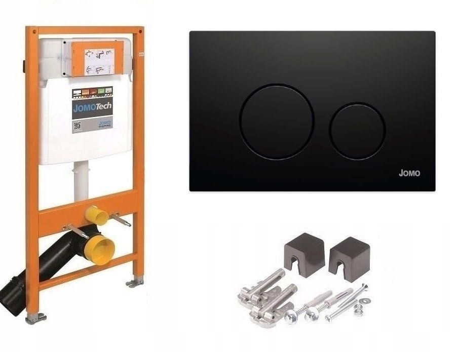 Zestaw podtynkowy WC Stelaż Jomo Czarny Mat Komplet