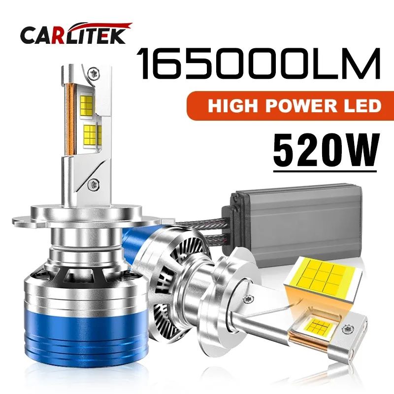 Żarówki LED H4 super mocne 520W 165000lm