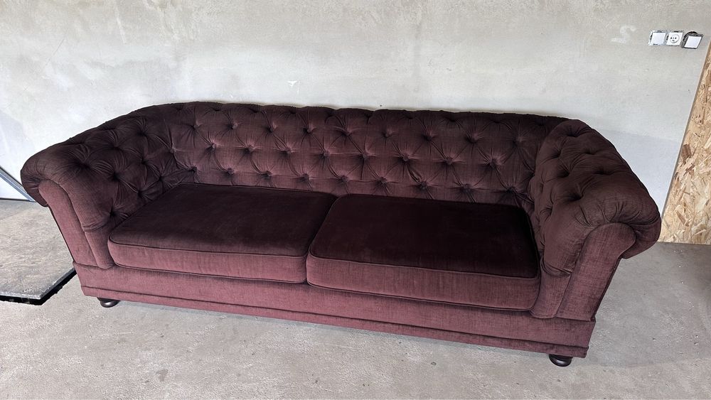 Piękna kanapa Chesterfield 3 osobowa sofa DOWÓZ WYSYŁKA