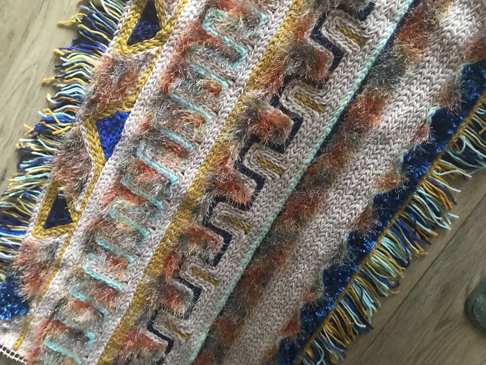 tkany dywanik rekodzielo boho prl folk etno