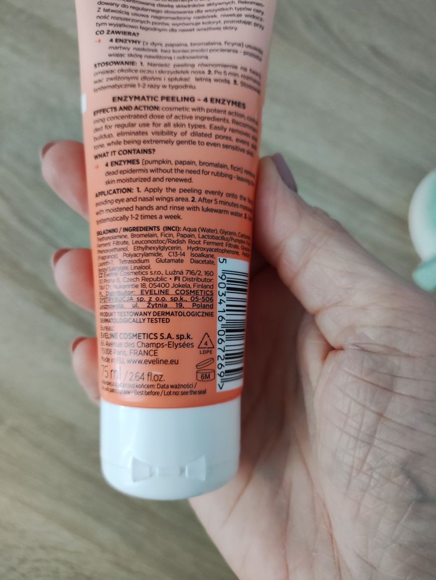 Eveline peeling enzymatyczny do twarzy 4 enzymy 50 ml