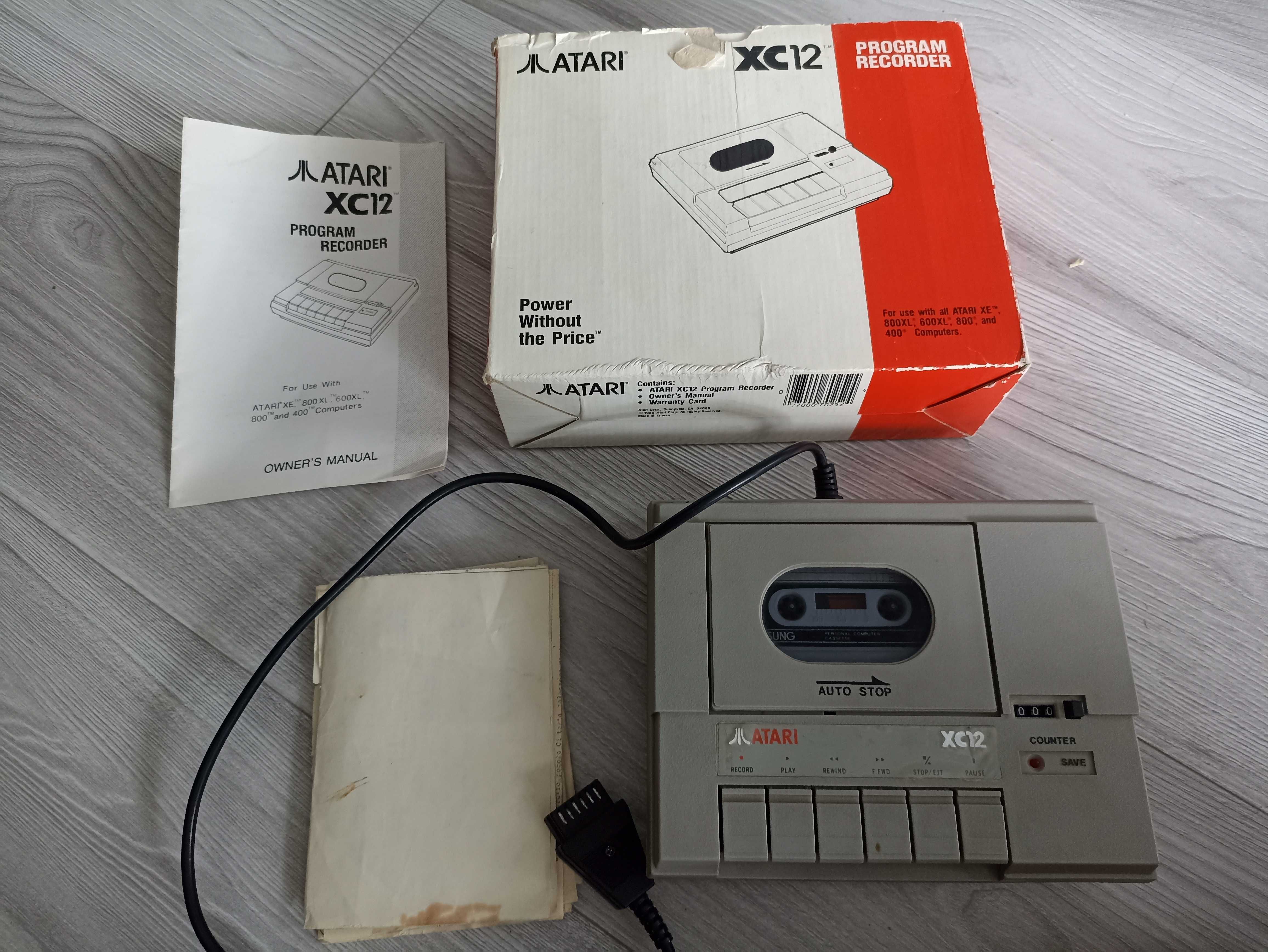 ATARI 800 XL Cały Zestaw Magnetofon Kart Joystick Kasety